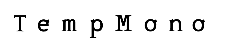 TempMono font preview