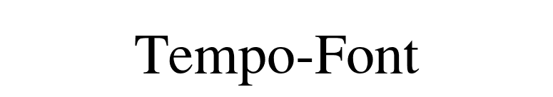 Tempo-Font font preview