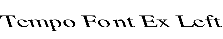 Tempo Font Ex Left font preview