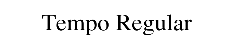Tempo Regular font preview