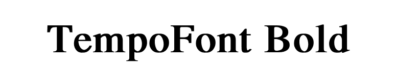 TempoFont Bold font preview