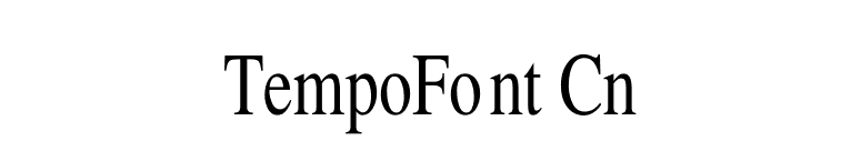 TempoFont Cn font preview