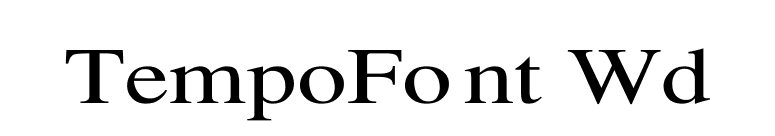 TempoFont Wd font preview