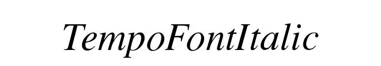 TempoFontItalic font preview