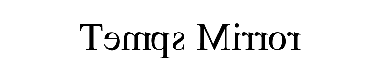 Temps Mirror font preview