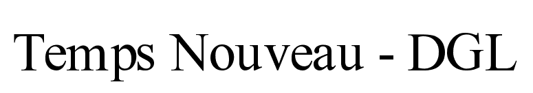 Temps Nouveau - DGL font preview
