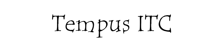 Tempus ITC font preview