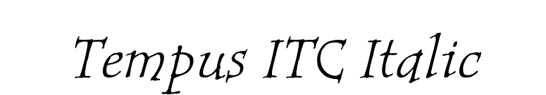 Tempus ITC Italic font preview