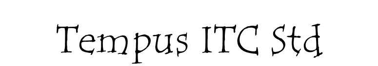 Tempus ITC Std font preview