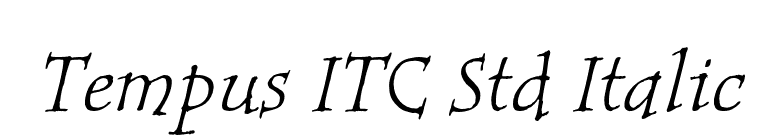 Tempus ITC Std Italic font preview