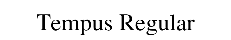 Tempus Regular font preview