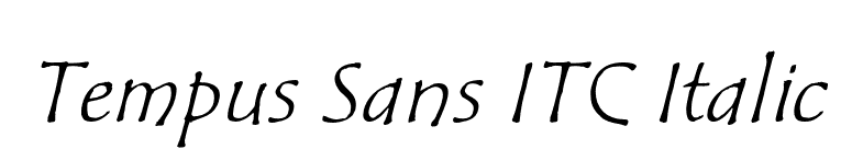 Tempus Sans ITC Italic font preview