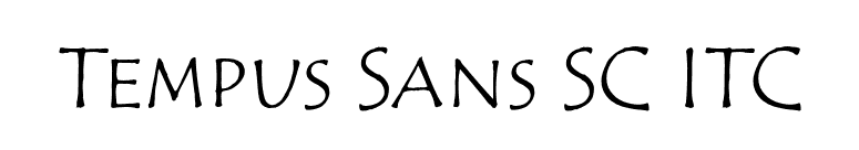 Tempus Sans SC ITC font preview