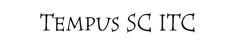 Tempus SC ITC font preview