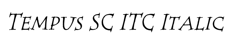 Tempus SC ITC Italic font preview