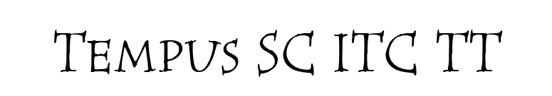 Tempus SC ITC TT font preview
