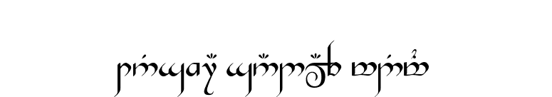 Tengwar Gandalf Medium font preview