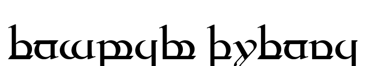 Tengwar Quenya font preview
