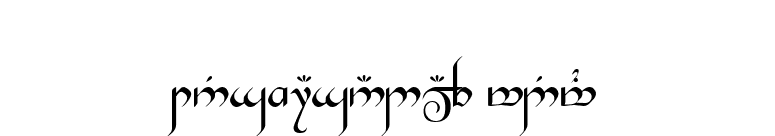TengwarGandalf Medium font preview