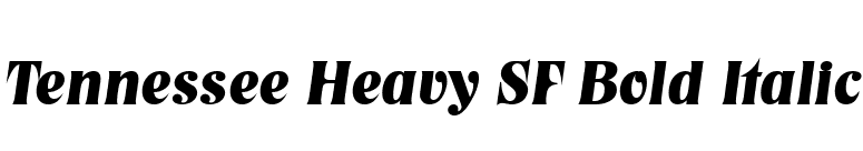 Tennessee Heavy SF Bold Italic font preview