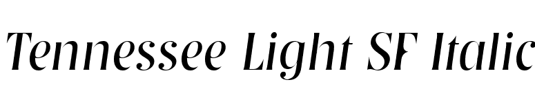 Tennessee Light SF Italic font preview