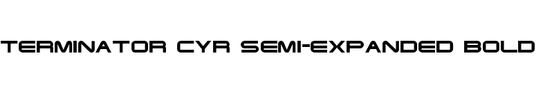 Terminator Cyr Semi-expanded Bold font preview