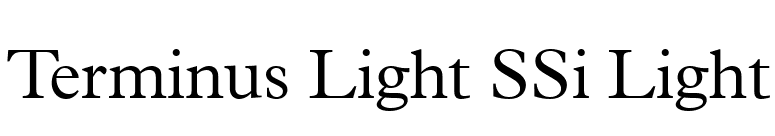 Terminus Light SSi Light font preview