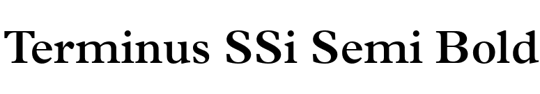 Terminus SSi Semi Bold font preview