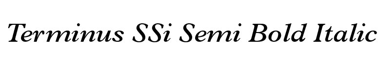 Terminus SSi Semi Bold Italic font preview