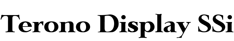Terono Display SSi font preview