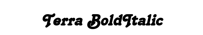 Terra BoldItalic font preview