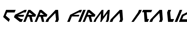 Terra Firma Italic font preview
