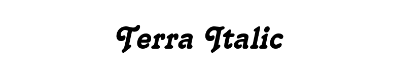 Terra Italic font preview