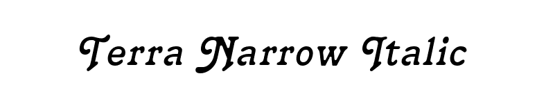 Terra Narrow Italic font preview