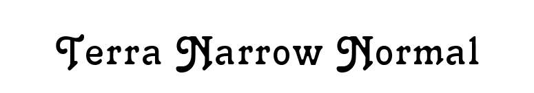 Terra Narrow Normal font preview