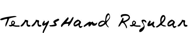 TerrysHand Regular font preview