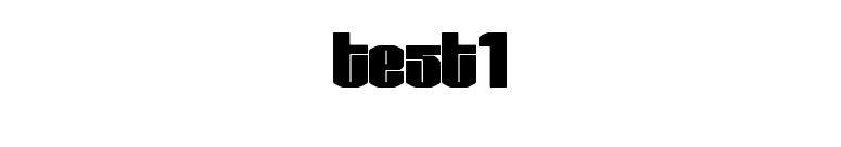 test1 font preview