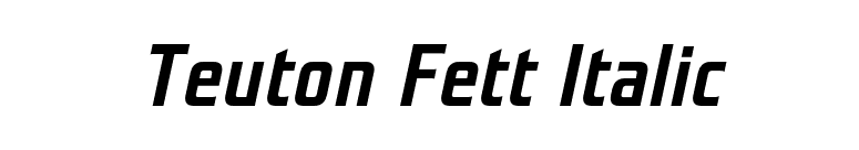 Teuton Fett Italic font preview