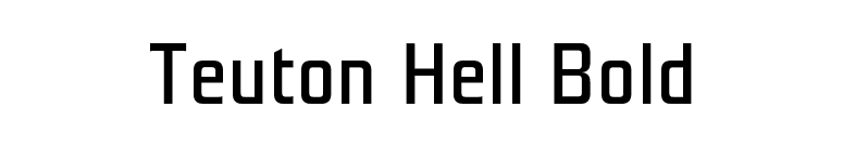Teuton Hell Bold font preview