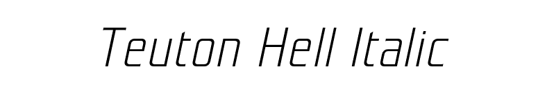 Teuton Hell Italic font preview