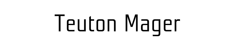 Teuton Mager font preview