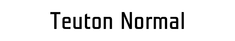 Teuton Normal font preview