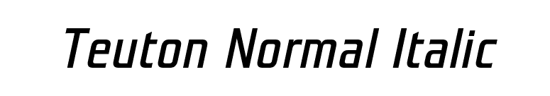 Teuton Normal Italic font preview