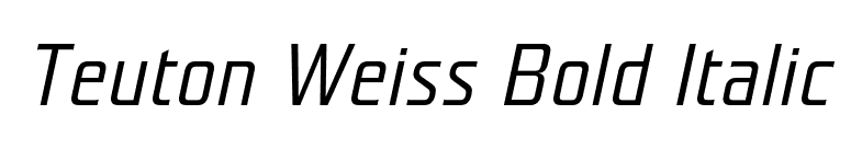 Teuton Weiss Bold Italic font preview
