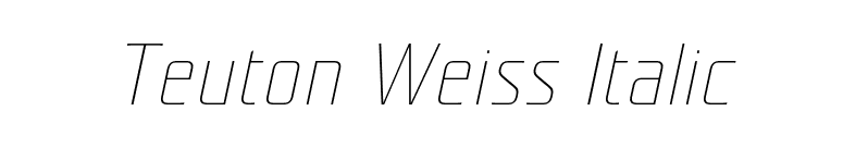 Teuton Weiss Italic font preview