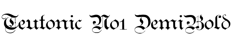 Teutonic No1 DemiBold font preview