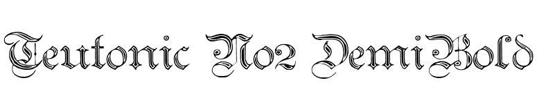 Teutonic No2 DemiBold font preview