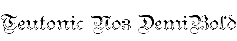 Teutonic No3 DemiBold font preview