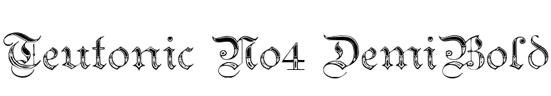 Teutonic No4 DemiBold font preview