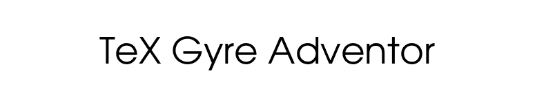 TeX Gyre Adventor font preview